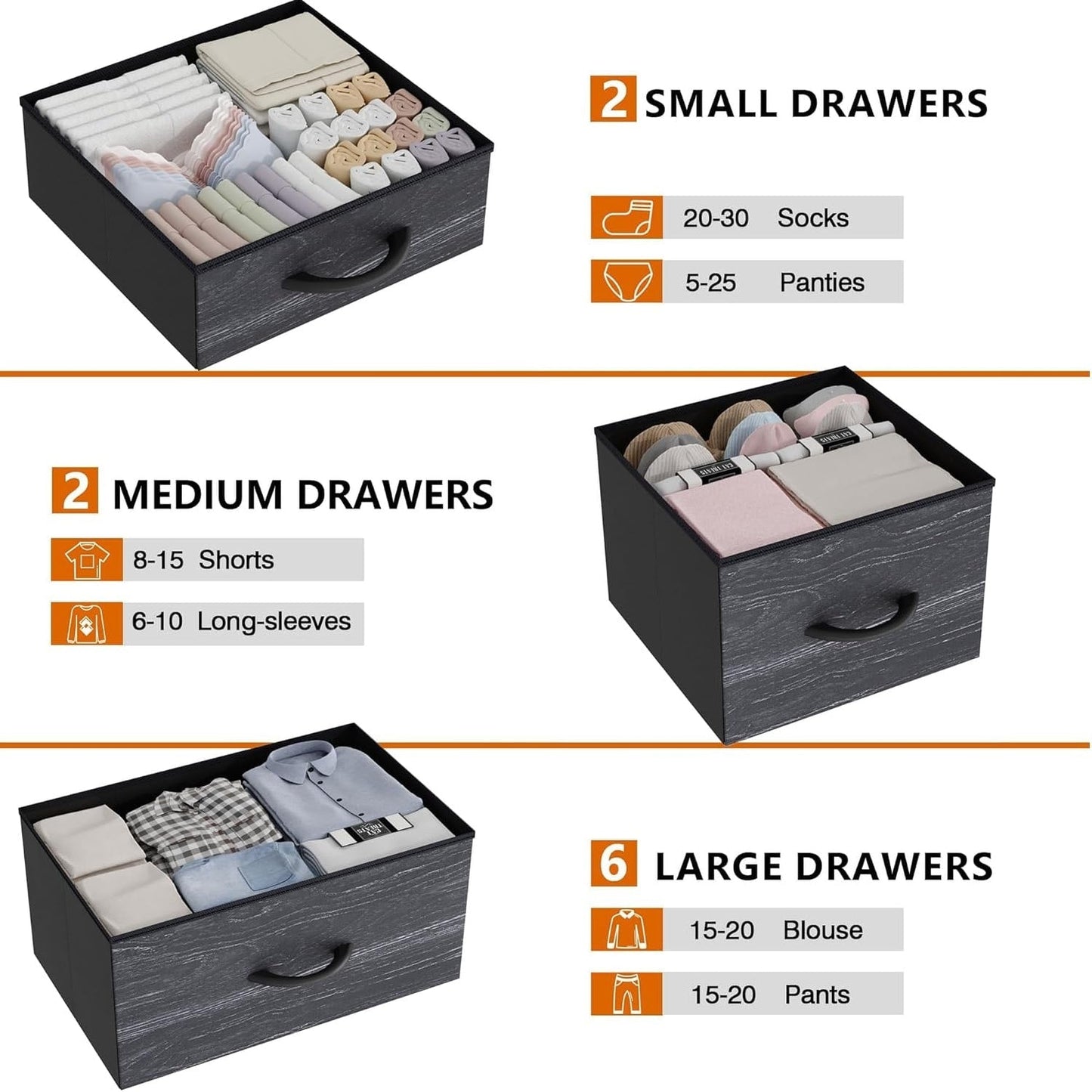 10 Drawer Dresser Fabric Closet Storage Tower Organizer Unit Bedroom