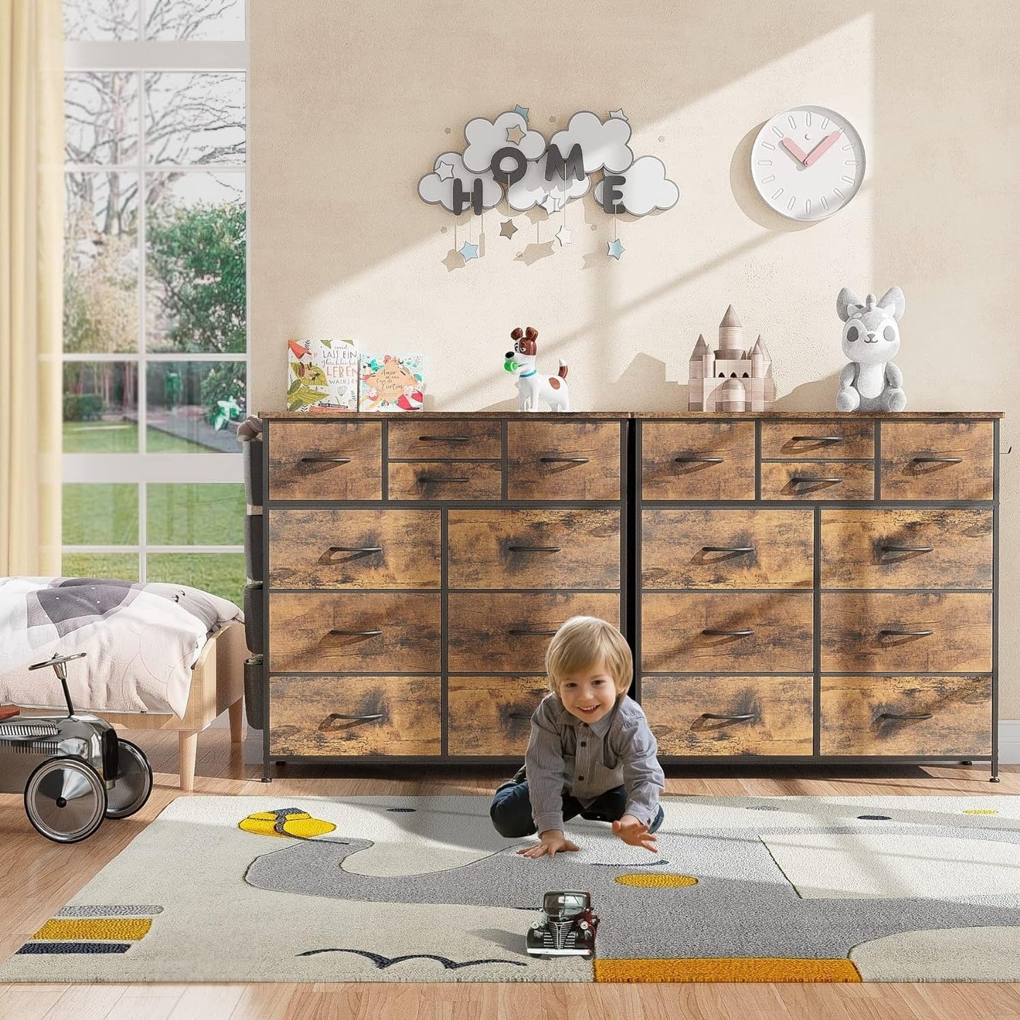 10 Drawer Dresser Fabric Closet Storage Tower Organizer Unit Bedroom