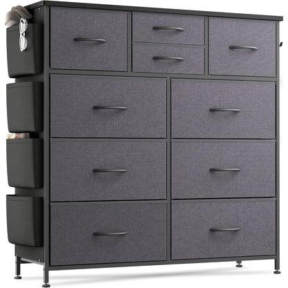10 Drawer Dresser Fabric Closet Storage Tower Organizer Unit Bedroom
