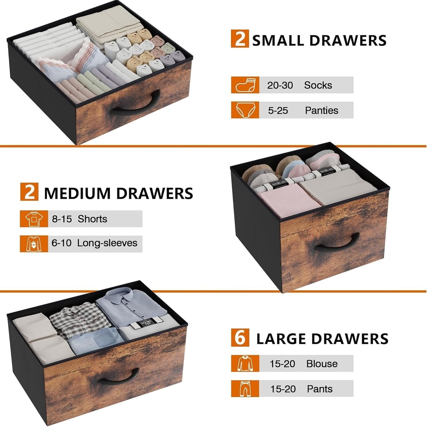 10 Drawer Dresser Fabric Closet Storage Tower Organizer Unit Bedroom