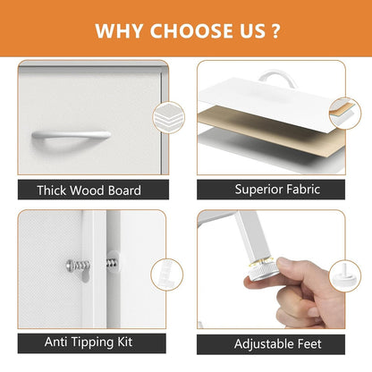 10 Drawer Dresser Fabric Closet Storage Tower Organizer Unit Bedroom