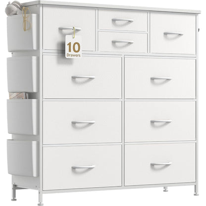 10 Drawer Dresser Fabric Closet Storage Tower Organizer Unit Bedroom