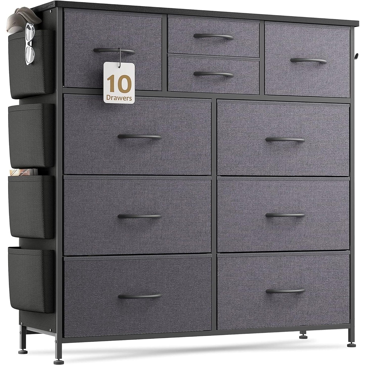 10 Drawer Dresser Fabric Closet Storage Tower Organizer Unit Bedroom