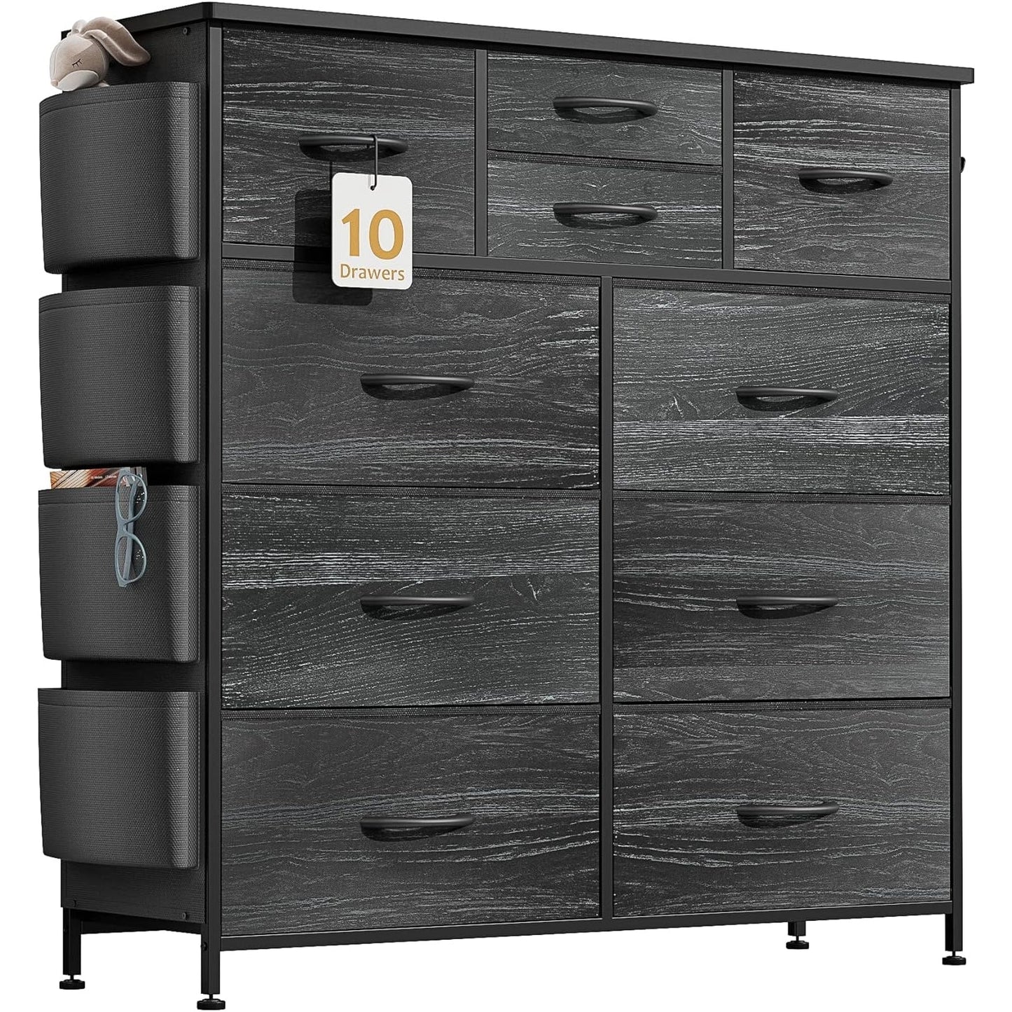 10 Drawer Dresser Fabric Closet Storage Tower Organizer Unit Bedroom