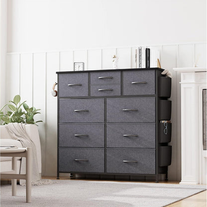10 Drawer Dresser Fabric Closet Storage Tower Organizer Unit Bedroom