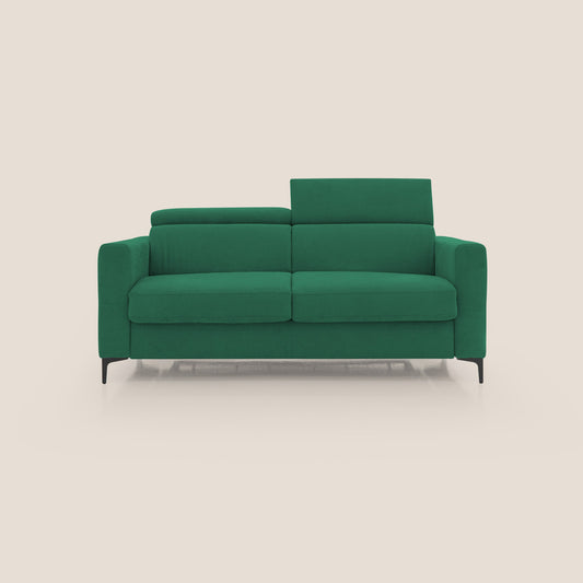 Gardenia divano letto materasso alto 18 cm con poggiatesta reclinabili e rivestimento impermeabile T02 verde