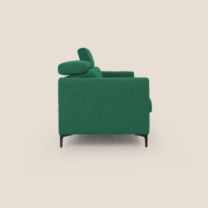 Gardenia divano letto materasso alto 18 cm con poggiatesta reclinabili e rivestimento impermeabile T02 verde