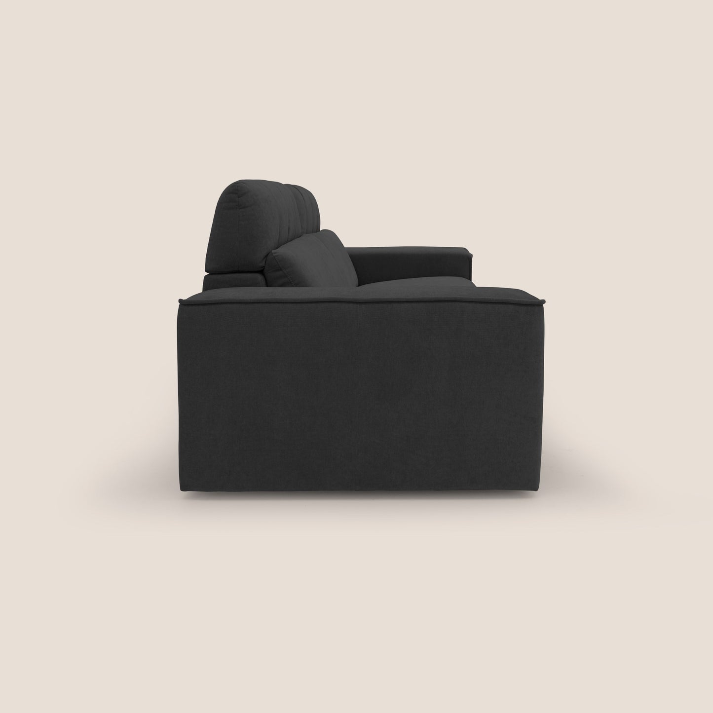 Clark Divano modulare con opzione relax elettrico in tessuto smaltabile impermeabile T17 nero