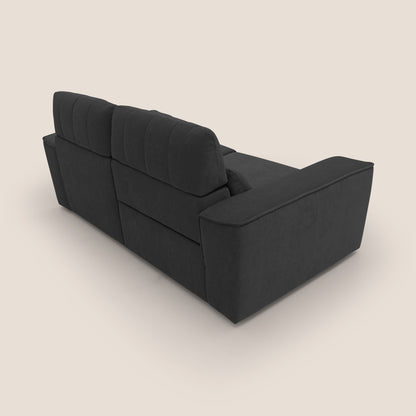 Clark Divano modulare con opzione relax elettrico in tessuto smaltabile impermeabile T17 nero