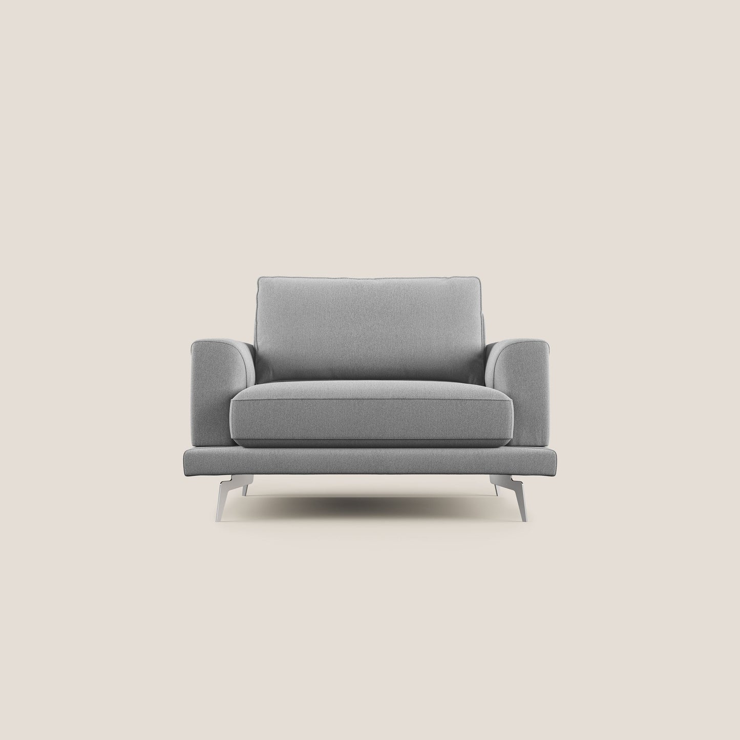 Dorian poltrona moderna in tessuto smaltabile T05 grigio