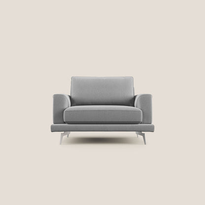 Dorian poltrona moderna in tessuto smaltabile T05 grigio
