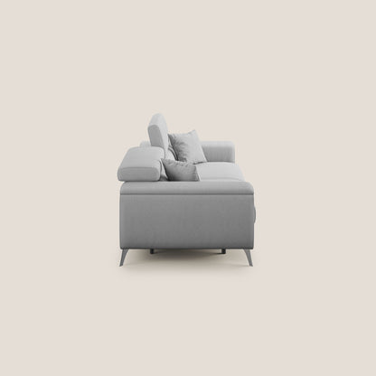 Fusion divano con sedute allungabili in tessuto smacchiabile T05 grigio
