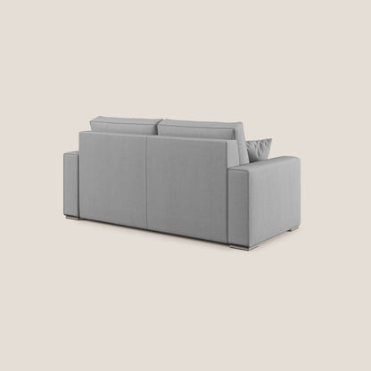 Dream Divano letto moderno dai morbidi cuscini in tessuto smacchiabile T05 grigio