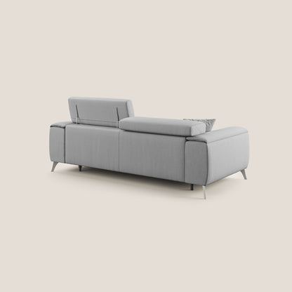 Fusion divano con sedute allungabili in tessuto smacchiabile T05 grigio