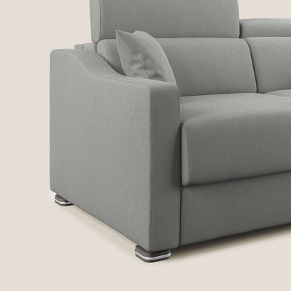 Divano letto matrimoniale Amber in tessuto smacchiabile T05 grigio 