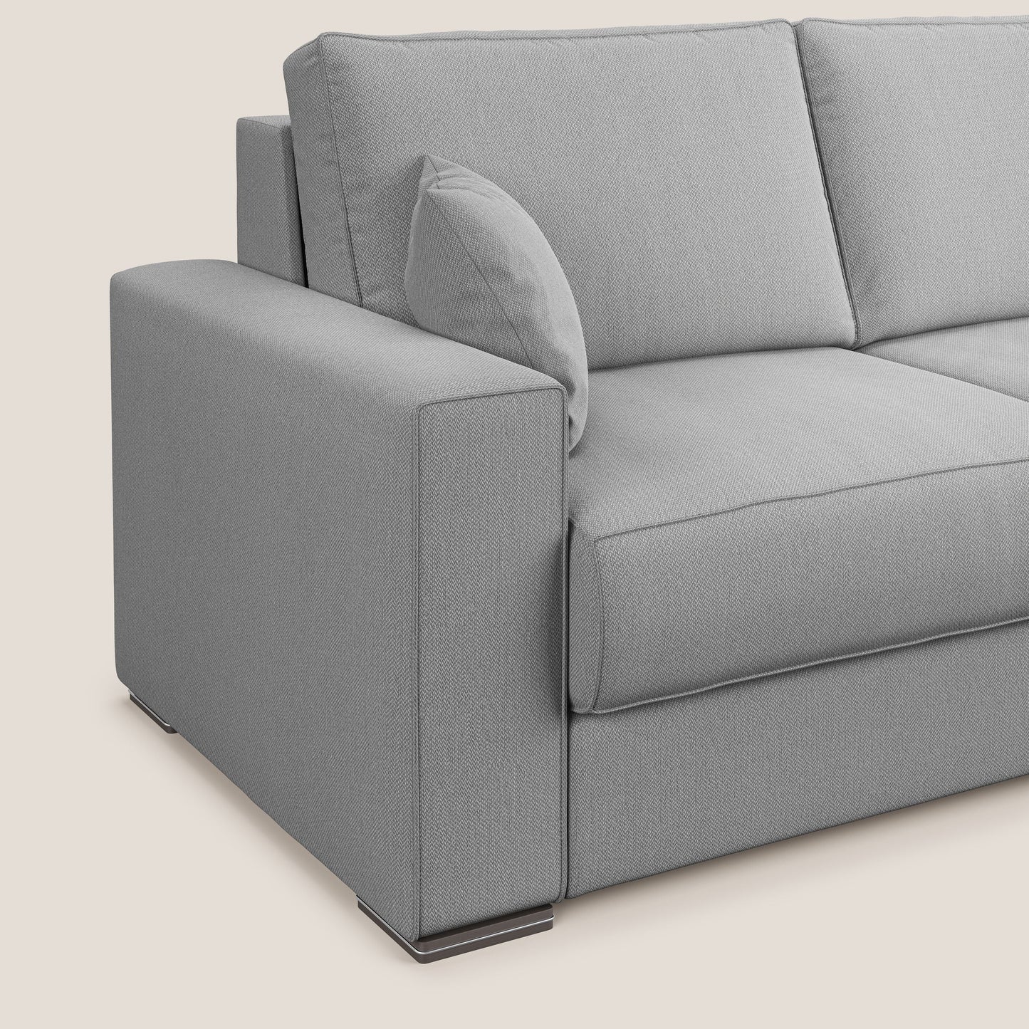 Dream Divano letto angolare in tessuto smacchiabile T05 grigio 