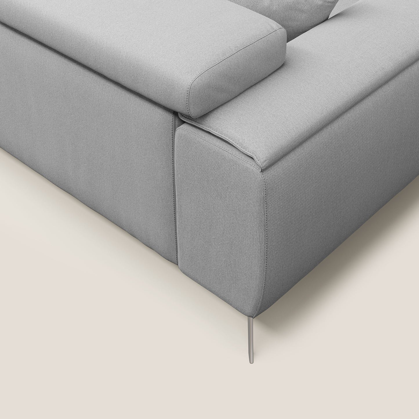 Fusion divano con sedute allungabili in tessuto smacchiabile T05 grigio