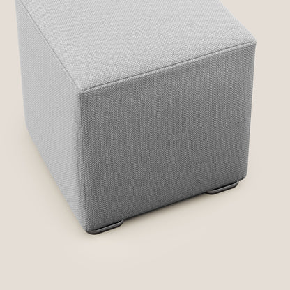 Pouf Cube in tessuto morbido smacchiabile T05 grigio