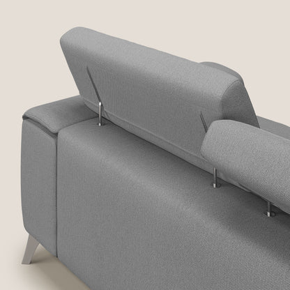 Divano Fusion con 3 sedute allungabili in tessuto smaccabile T05 grigio