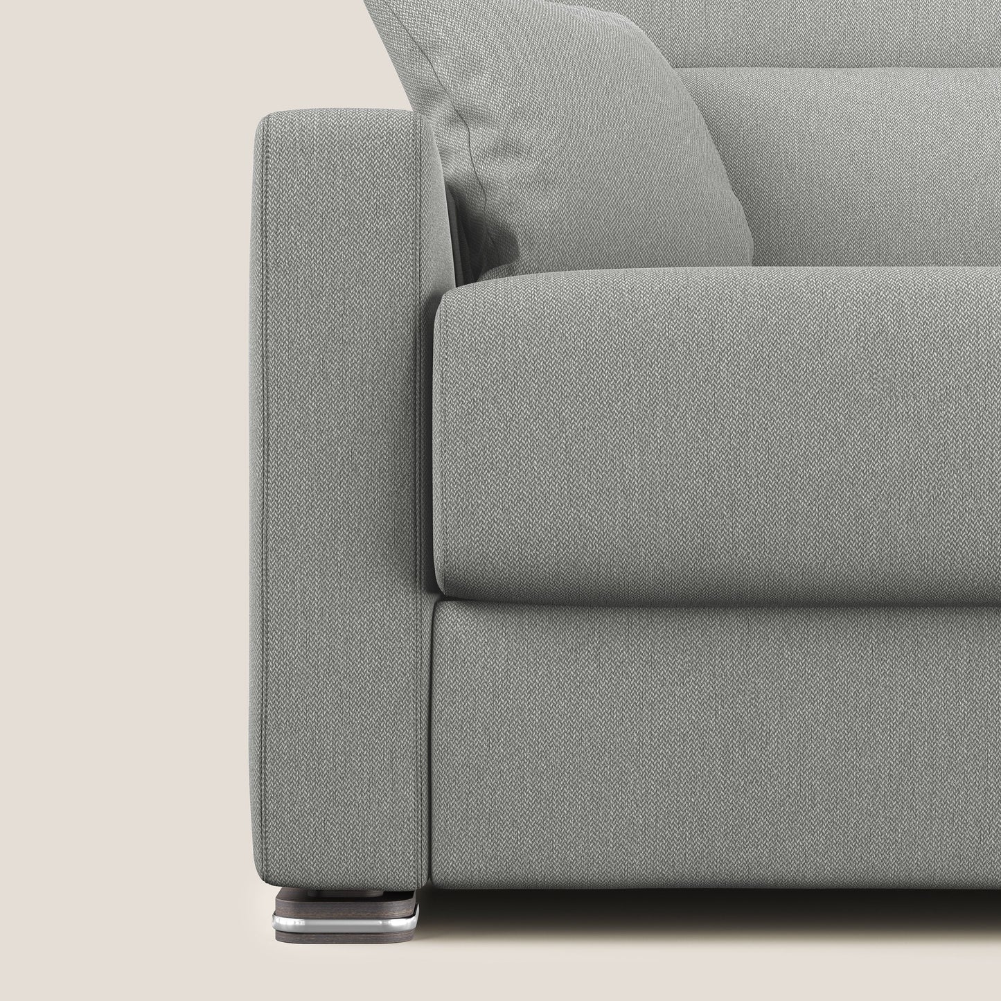 Divano letto matrimoniale Amber in tessuto smacchiabile T05 grigio 