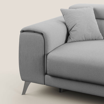 Fusion divano con sedute allungabili in tessuto smacchiabile T05 grigio