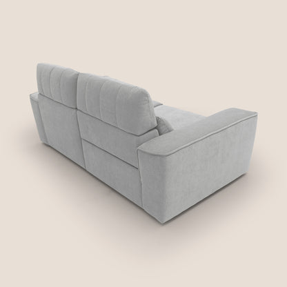 Clark Divano modulare con opzione relax elettrico in tessuto smaltabile impermeabile T17 grigio