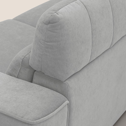 Clark Divano modulare angolare REVERSIBILE con opzione relax elettrico in tessuto smacchiabile impermeabile T17 grigio