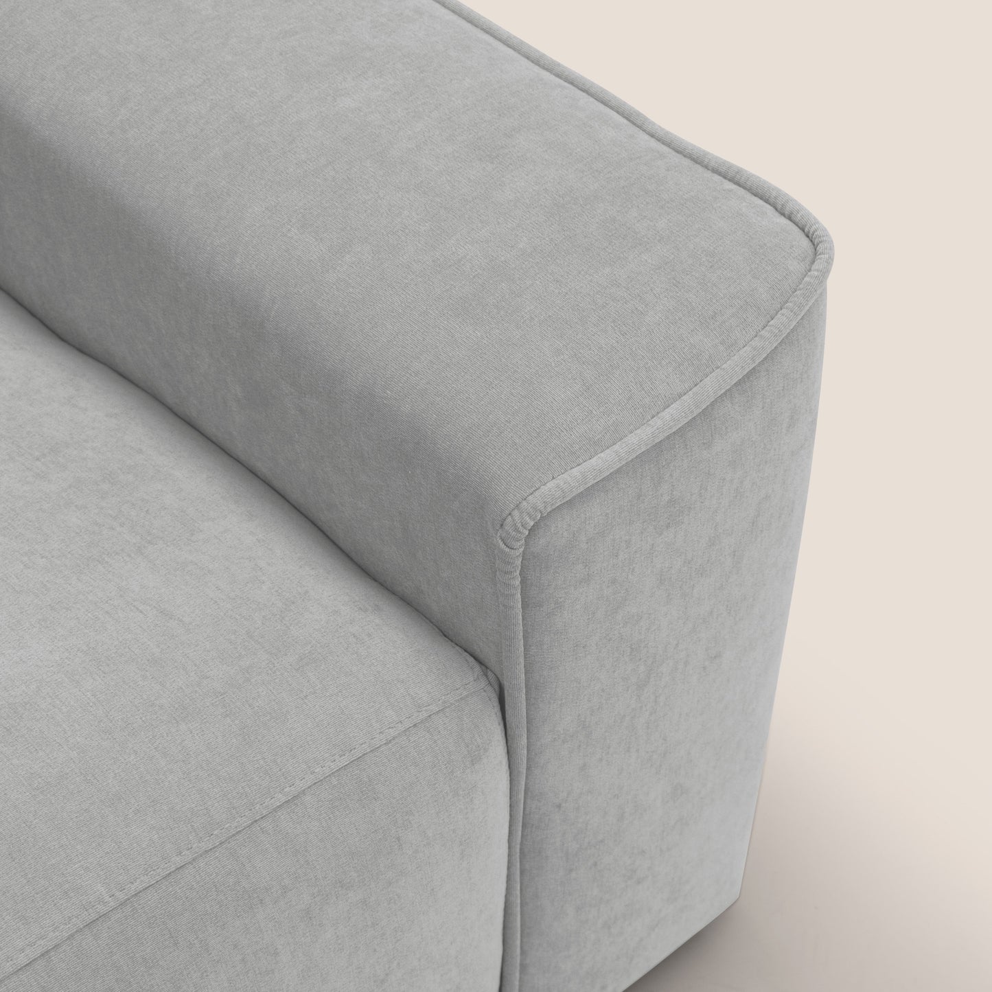 Clark Divano modulare con opzione relax elettrico in tessuto smaltabile impermeabile T17 grigio