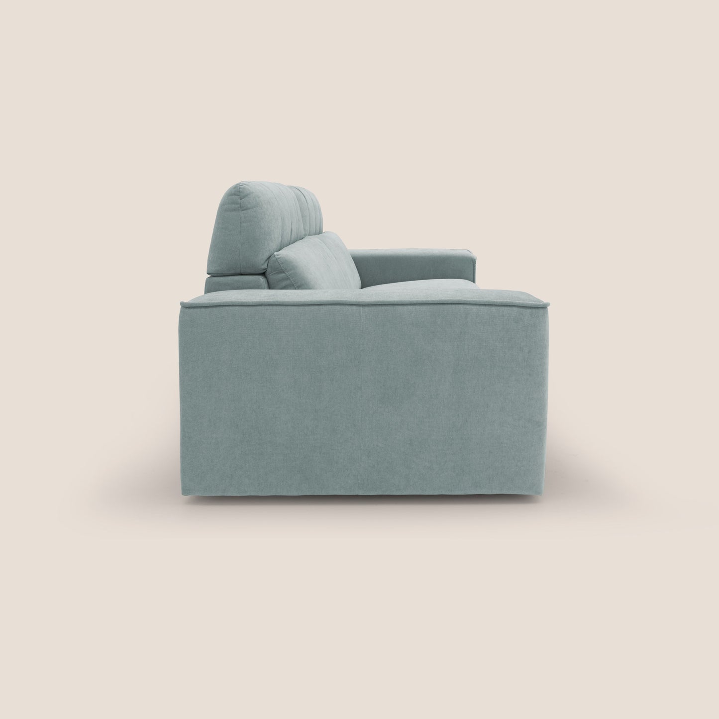 Clark Divano modulare con opzione relax elettrico in tessuto smaltabile impermeabile T17 verde acqua