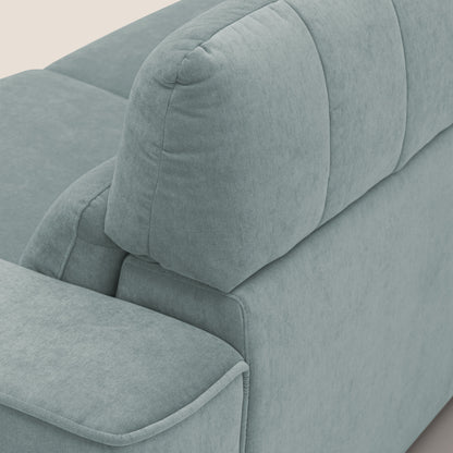 Clark Divano modulare 3 sedute con opzione relax elettrico in tessuto smacchiabile impermeabile T17 verde acqua