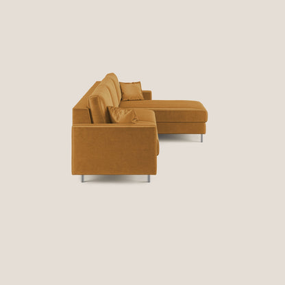 Andromeda divano letto angolare in velluto morbido impermeabile T01 oro