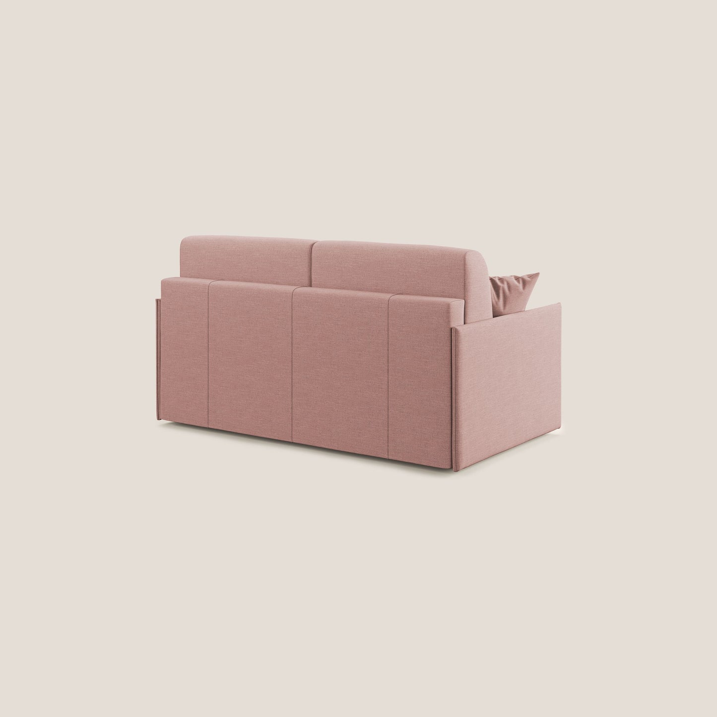 Evans Divano letto in tessuto ecosostenibile salmone