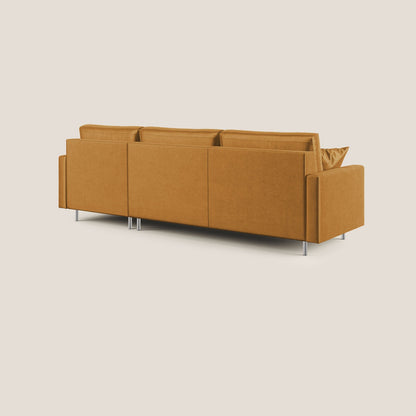 Andromeda divano letto angolare in velluto morbido impermeabile T01 oro