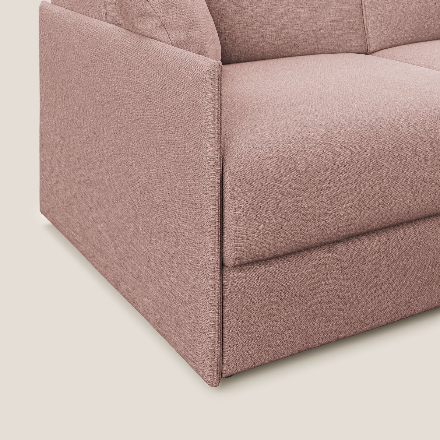 Evans Divano letto in tessuto ecosostenibile salmone