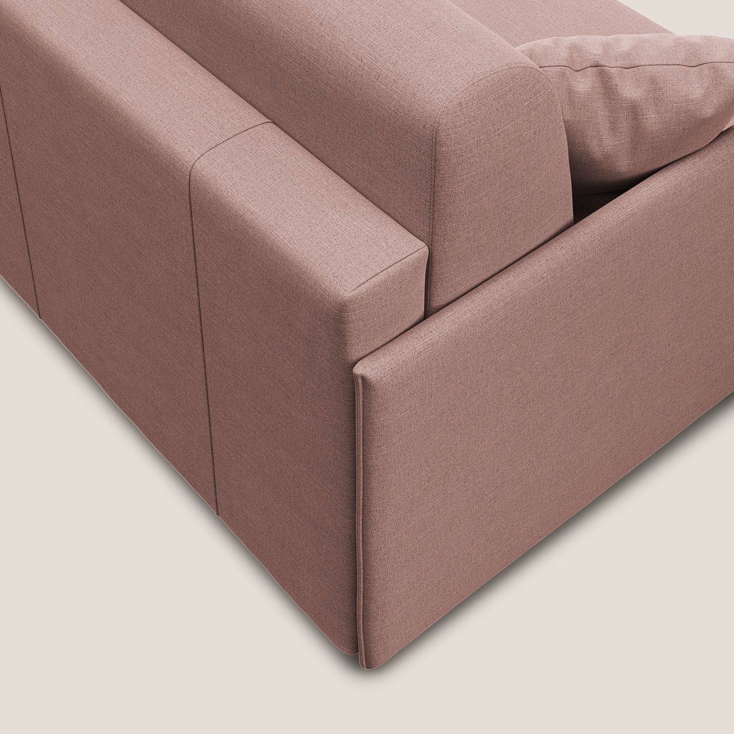 Evans Divano letto in tessuto ecosostenibile salmone