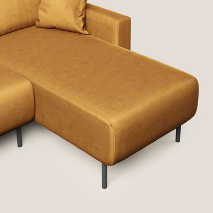 Arthur divano moderno angolare in velluto morbido impermeabile T01 oro