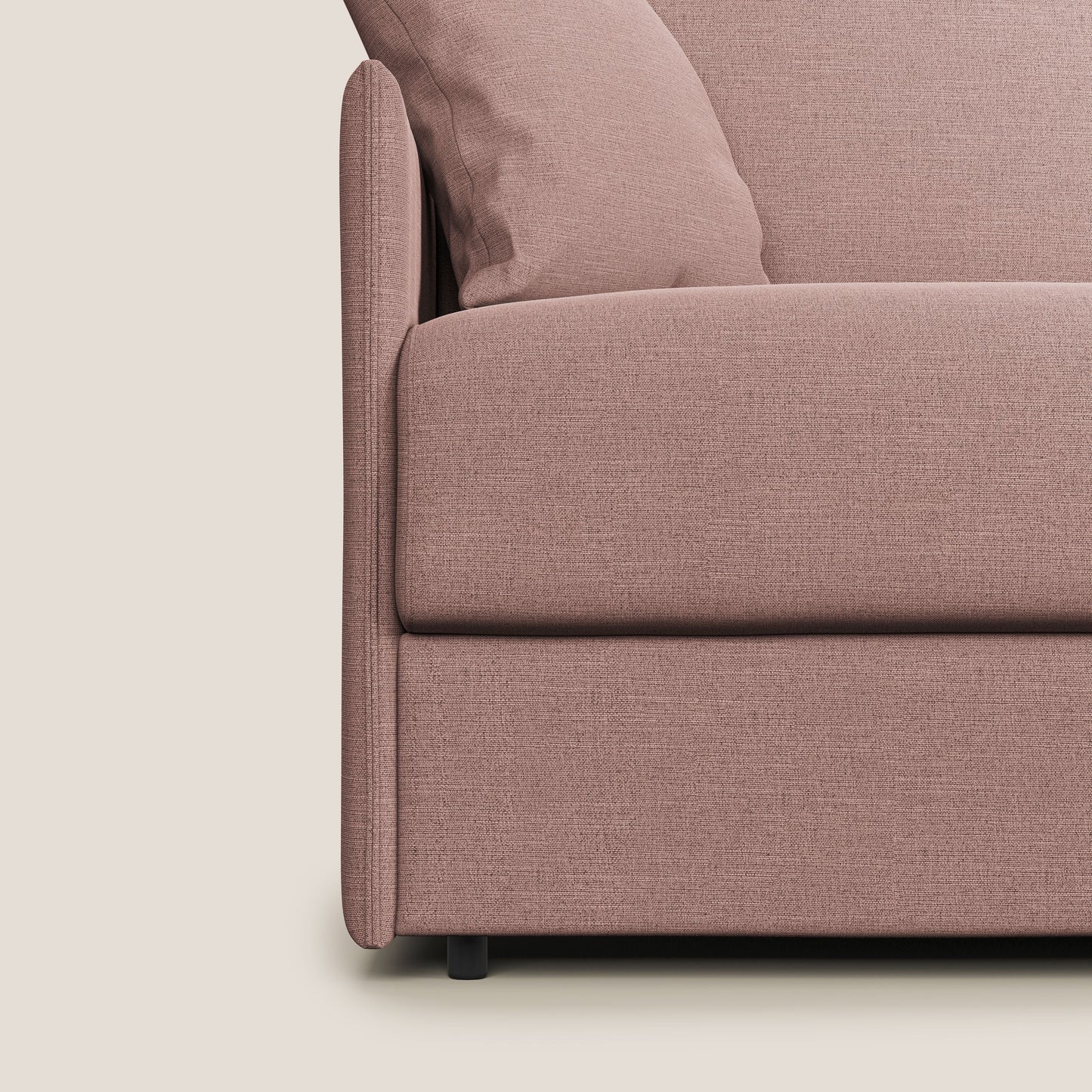 Evans Divano letto in tessuto ecosostenibile salmone