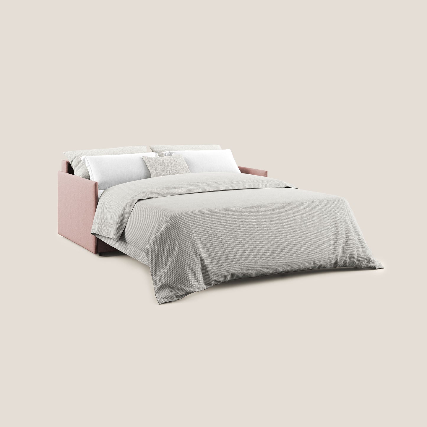 Evans Divano letto in tessuto ecosostenibile salmone