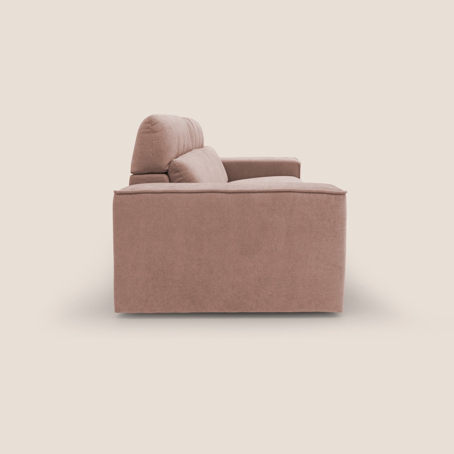 Clark Divano modulare con opzione relax elettrico in tessuto smaltabile impermeabile T17 rosa