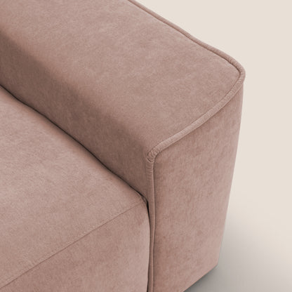 Clark Divano modulare con opzione relax elettrico in tessuto smaltabile impermeabile T17 rosa