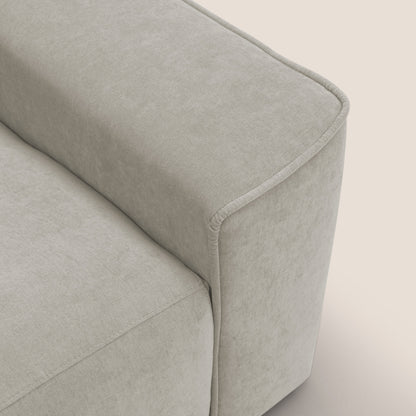 Clark Divano modulare angolare REVERSIBILE con opzione relax elettrico in tessuto smacchiabile impermeabile T17 panna