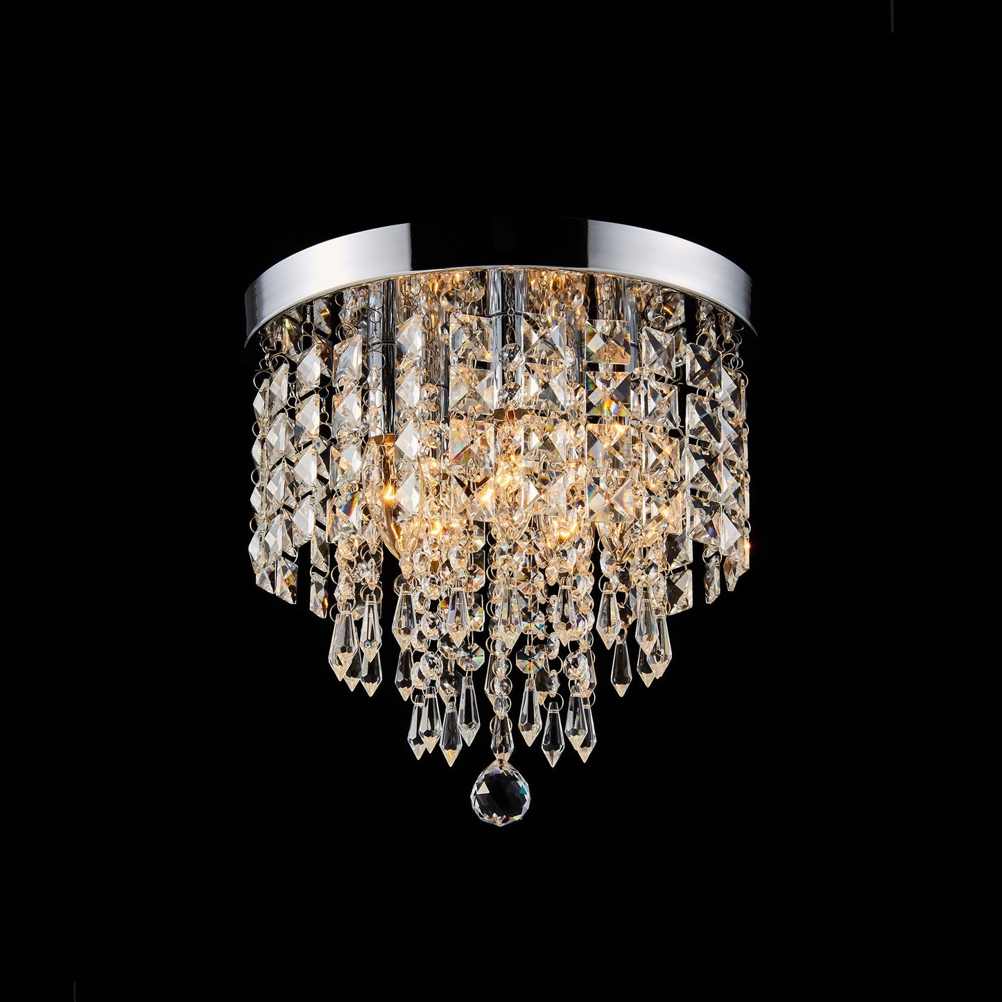 CO-Z 11 5-light Flush Mount Crystal Chandelier Ceiling Light