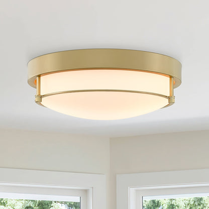 12 Inch 2-Light Flush Mount Light Fixture, Modern Ceiling Light