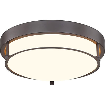 12 Inch 2-Light Flush Mount Light Fixture, Modern Ceiling Light