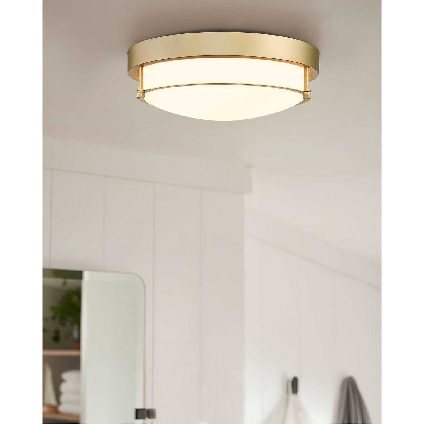12 Inch 2-Light Flush Mount Light Fixture, Modern Ceiling Light