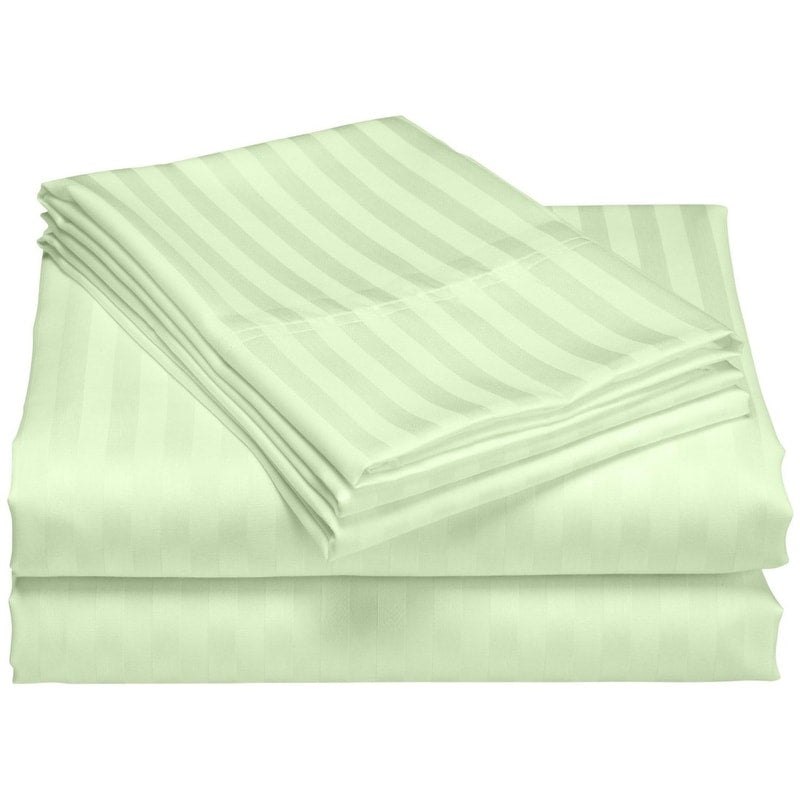 1200 Thread Count Cotton Deep Pocket Luxury Hotel Stripe Sheet Set