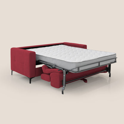 Gardenia divano letto materasso alto 18 cm con poggiatesta reclinabili e rivestimento impermeabile T02 rosso