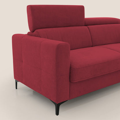 Gardenia divano letto materasso alto 18 cm con poggiatesta reclinabili e rivestimento impermeabile T02 rosso