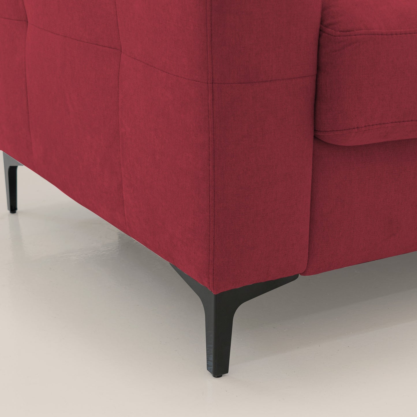 Gardenia divano letto materasso alto 18 cm con poggiatesta reclinabili e rivestimento impermeabile T02 rosso