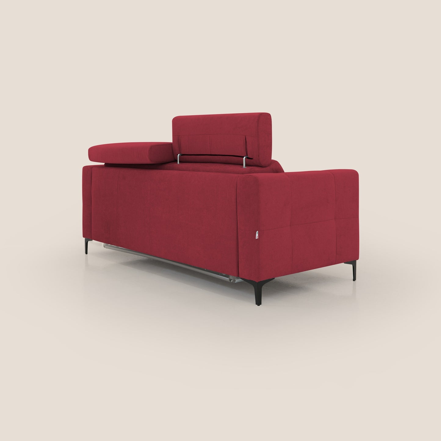 Gardenia divano letto materasso alto 18 cm con poggiatesta reclinabili e rivestimento impermeabile T02 rosso